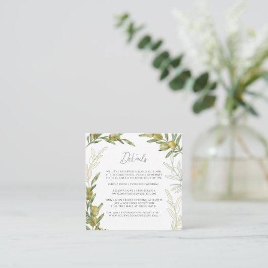 Moderne groene olijftak behuizing Kaart (Staand voorkant)