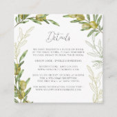 Moderne groene olijftak bijgevoegde kaart (Voorkant)