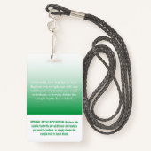 Moderne groene Ombre Professional Foto Name Tag Badge (Achterkant met draagriem)