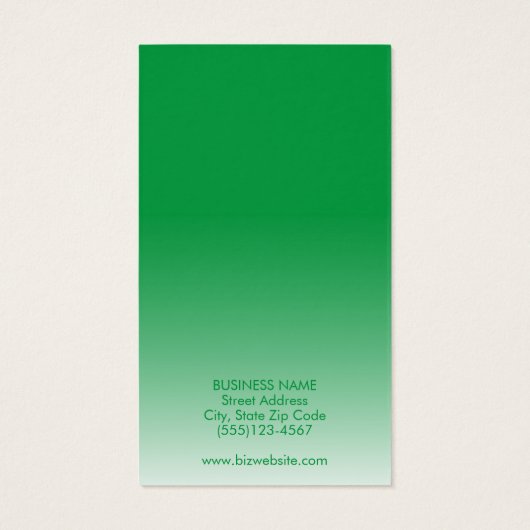 Moderne Groene Ombre Uw Logo oorringen de Kaart va (Achterkant)