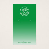 Moderne Groene Ombre Uw Logo oorringen de Kaart va (Voorkant)
