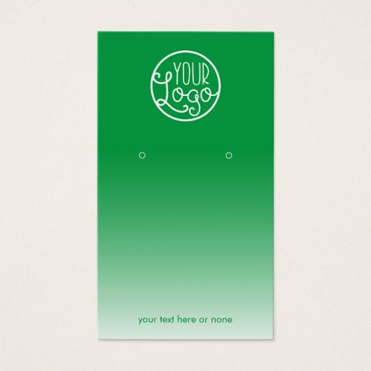 Moderne Groene Ombre Uw Logo oorringen de Kaart va (Voorkant)