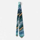 Moderne groene onbemande Mannen voor een blauw bla Stropdas (Achterkant)