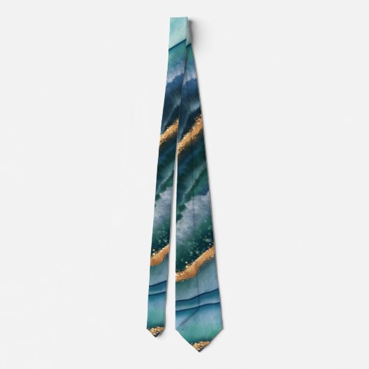 Moderne groene onbemande Mannen voor een blauw bla Stropdas (Achterkant)