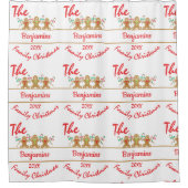 Moderne groene ontbijtkoek voor kerstmis douchegordijn (Voorkant)