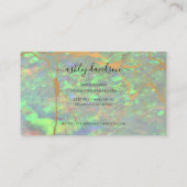 Moderne groene Opal Customer Loyalty Kaart Visitekaartje (Achterkant)