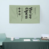 Moderne groene open voor bedrijven Levering result Spandoek (Beurs)