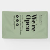 Moderne groene open voor bedrijven Levering result Spandoek (Horizontaal)