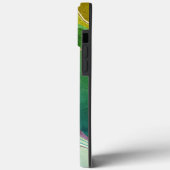 Moderne Groene Paarse Abstracte Naam Retro Case-Mate iPhone Case (Achterkant / Links)