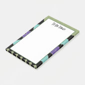 Moderne groene paarse en blauwgroen post-it® notes (Schuin)