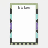 Moderne groene paarse en blauwgroen post-it® notes (Voorkant)