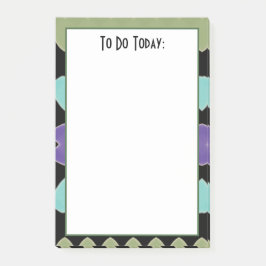 Moderne groene paarse en blauwgroen post-it® notes