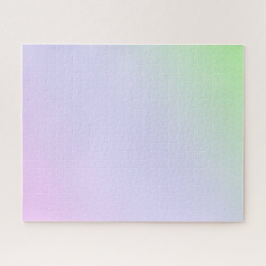 Moderne groene paarse gradiënt Waterverf regenboog Legpuzzel (Horizontaal)