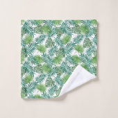 Moderne groene palmbladeren bad handdoek (Wasdoekje)