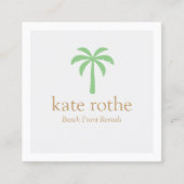 Moderne groene palmboom contactkaartje (Voorkant)