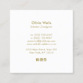 Moderne groene palmboom contactkaartje (Achterkant)