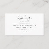 Moderne groene palmboombladeren visitekaartje (Achterkant)