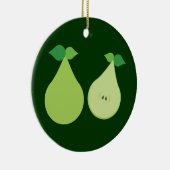 Moderne groene peren keramisch ornament (Rechts)