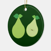 Moderne groene peren keramisch ornament (Links)
