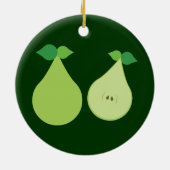 Moderne groene peren keramisch ornament (Achterkant)