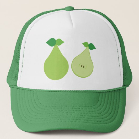 Moderne groene peren trucker pet (Voorkant)