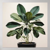Moderne groene Plant illustratie Poster (Voorkant)