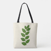 Moderne groene plantenbladeren tote bag (Achterkant)