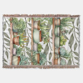 Moderne groene plantenplank lezen deken (Voorkant)