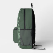 Moderne Groene Print Cut Naaizak Bedrukte Rugzak (Rechts)