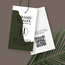 Moderne groene product hangtagkaart visitekaartje