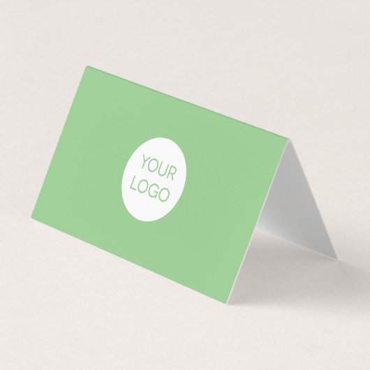 Moderne groene professionele Visitekaartjes met Lo (Voorkant)