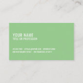 Moderne groene professionele Visitekaartjes met Lo (Achterkant)