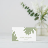 Moderne Groene QR Code Zakelijke Kaart Visitekaartje (Staand voorkant)