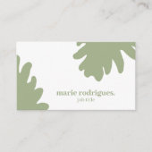 Moderne Groene QR Code Zakelijke Kaart Visitekaartje (Voorkant)