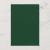 Moderne groene rand trouwdetails informatiekaartje (Achterkant)