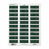 Moderne groene retouradres voor afstudeerders etiket (Full Sheet)