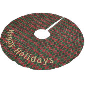 Moderne Groene Rode Diamant Patroon Persoonlijk Be Kerstboom Rok (Gekanteld)