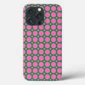 Moderne groene & roze Abstracte geometrische cirke Case-Mate iPhone Case (Achterkant)