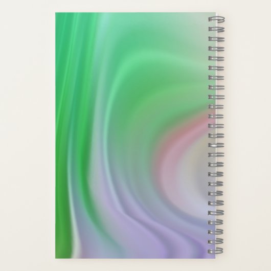 Moderne Groene Roze en Wit Te doen Lijst Notitieboek (Achterkant)