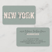 Moderne groene roze haarstylist script visitekaartje (Voorkant / Achterkant)