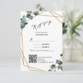 Moderne Groene RSVP Kaart Uitnodiging (Staand voorkant)