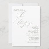 Moderne Groene Sage Witte Bruiloft RSVP QR Code In Kaart (Voorkant)