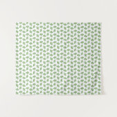 Moderne groene sappige bladeren op wit wandkleed (Voorkant (horizontaal))