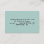 Moderne groene schoonheid gepersonaliseerde uw naa visitekaartje (Achterkant)