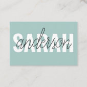 Moderne groene schoonheid gepersonaliseerde uw naa visitekaartje (Voorkant)