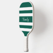 Moderne Groene Script Naam Pickleball Paddle (Links)