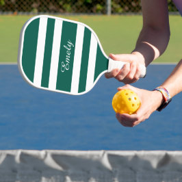 Moderne groene scriptnaam pickleball paddle