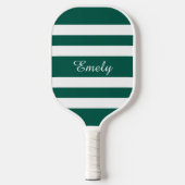 Moderne groene scriptnaam pickleball paddle (Voorkant)