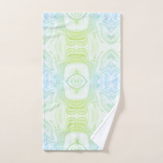 Moderne groene smeltophoping met marmer bad handdoek (Handdoek)