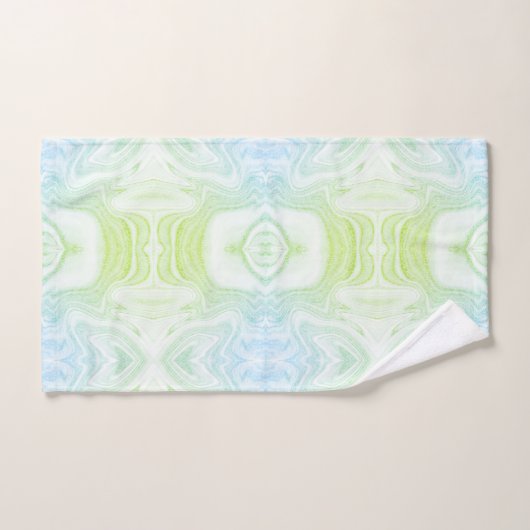 Moderne groene smeltophoping met marmer bad handdoek (Handdoek)